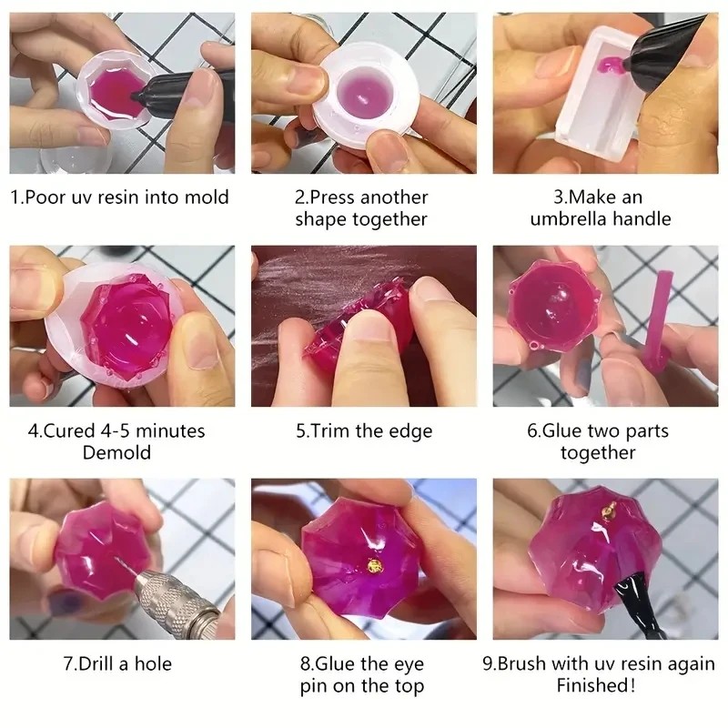 Resin Art Anime - Набор из 4 силиконовых форм для
