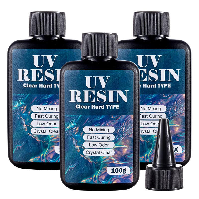 Resin Art Stone - УФ-смола 100/200/300 г, твердая, кристально прозрачная,