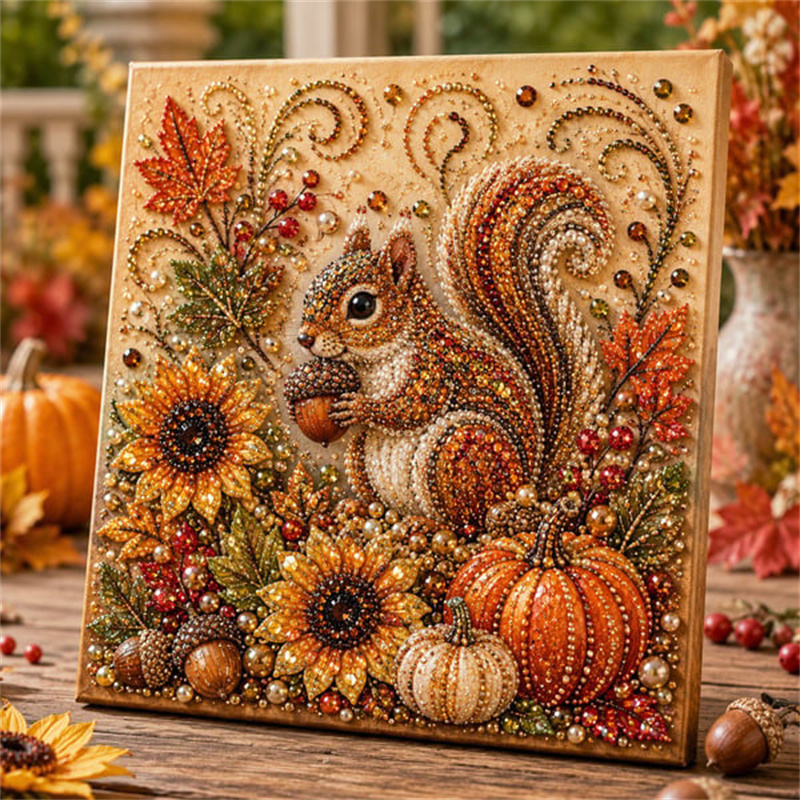Resin Art Kit For Beginners - Набор для рисования жемчужными бусинами «Осенний