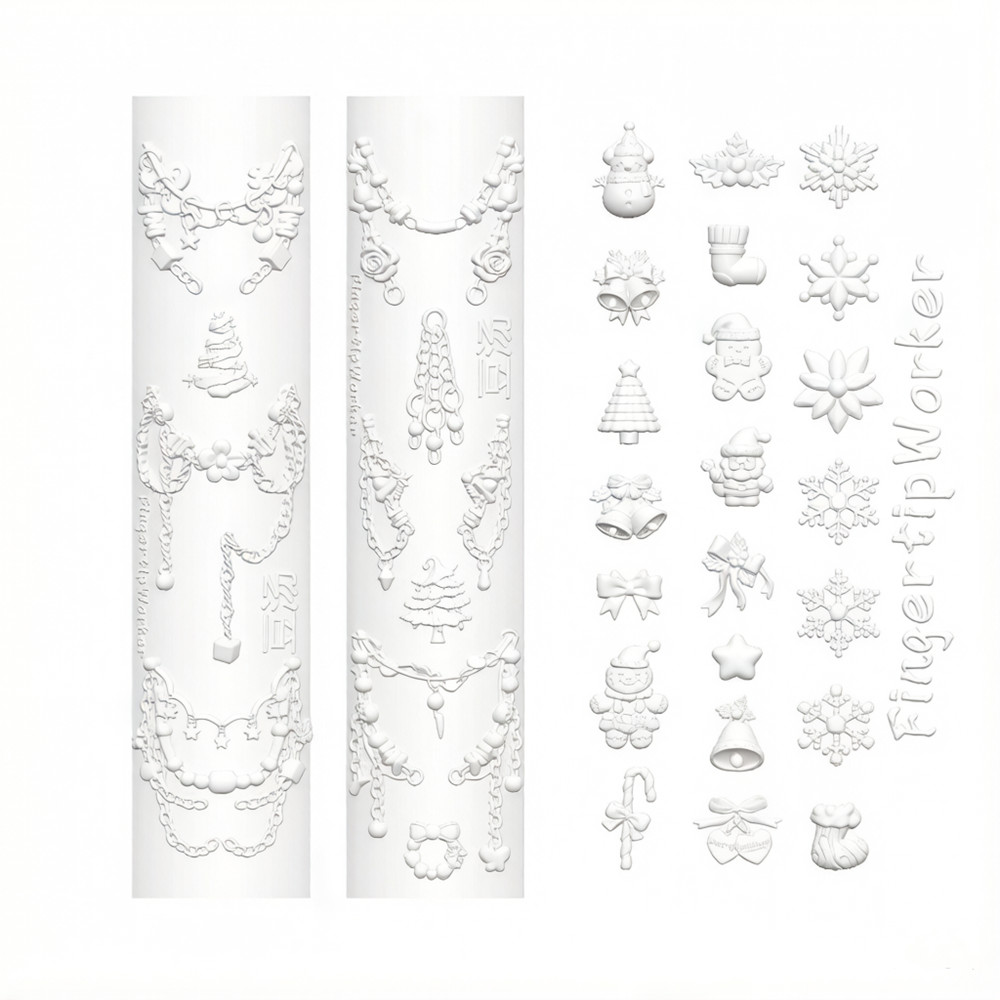 Resin Art Template - Рождественская 3D-силиконовая форма для нейл-арта и