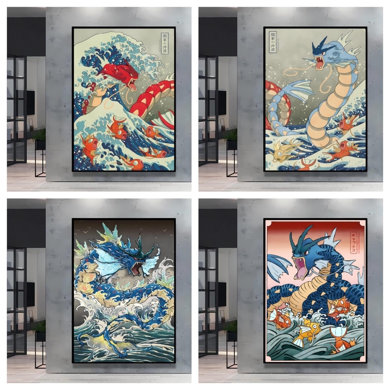 Resin Art Anime - Японский классический аниме-постер с изображением покемона