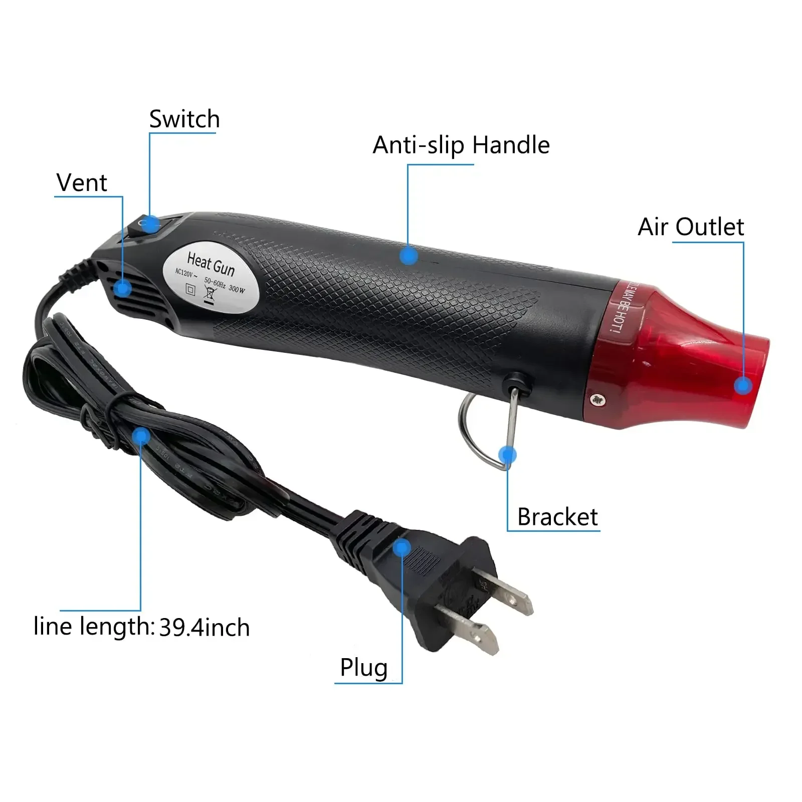 Мини-термофен 220В/110В для ру – обзор и цена Resin Art Heat Gun