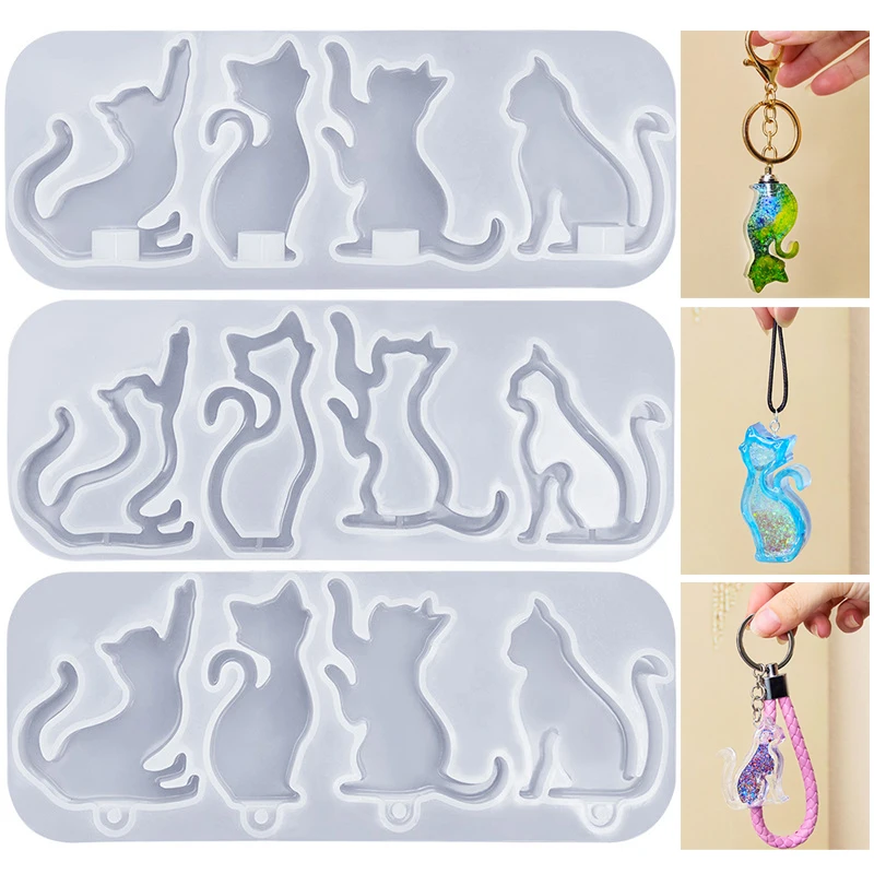 DIY брелок в форме кошки, подв – обзор и цена Resin Art Stone