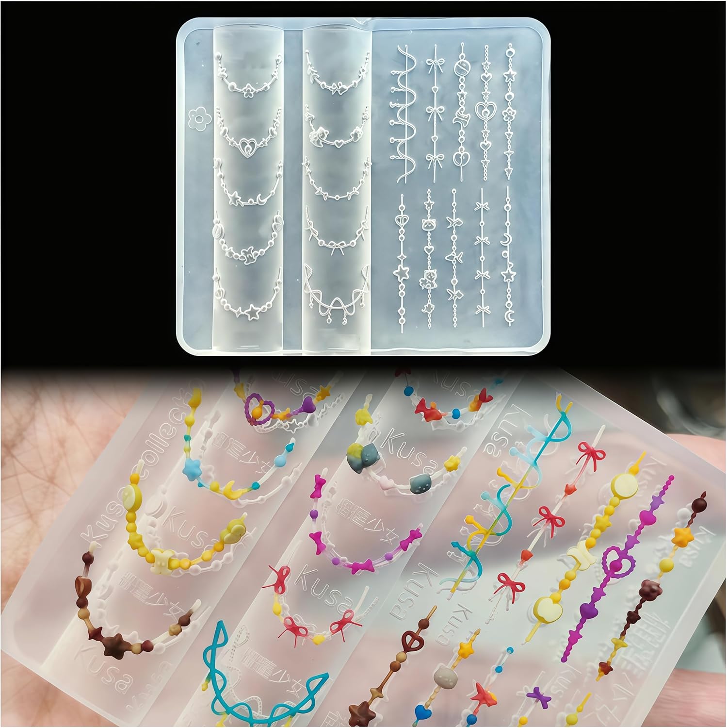 3D ожерелье из бисера, гелевая – обзор и цена Resin Art Template