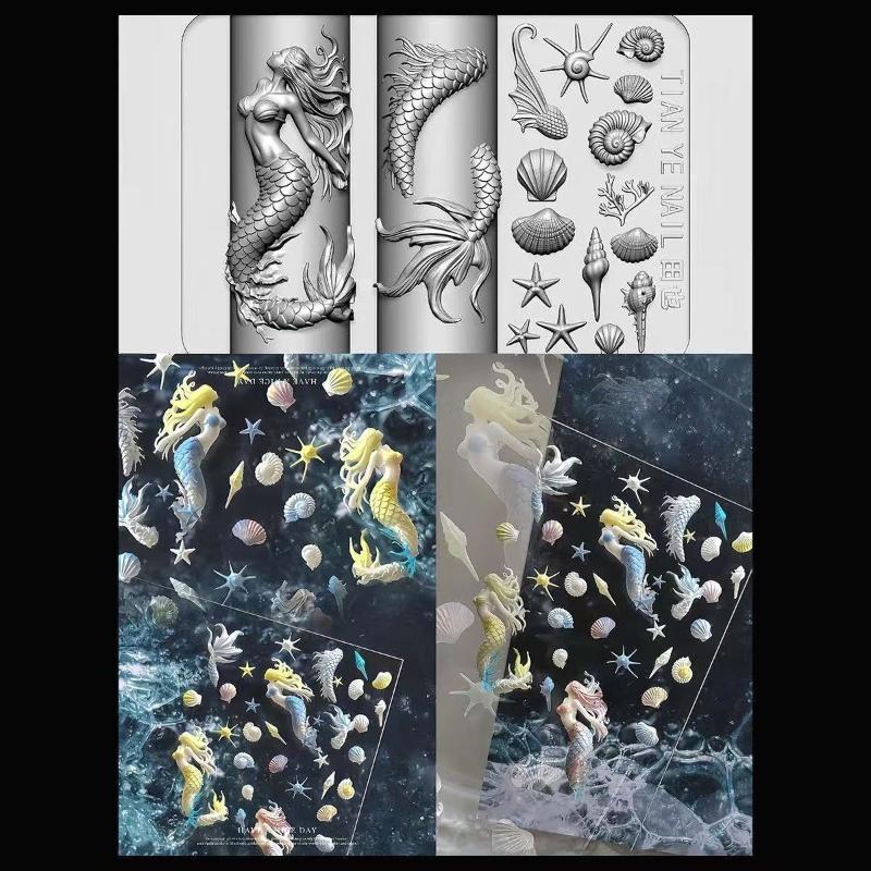 3D-шаблоны для ногтей из мягко – обзор и цена Resin Art Template