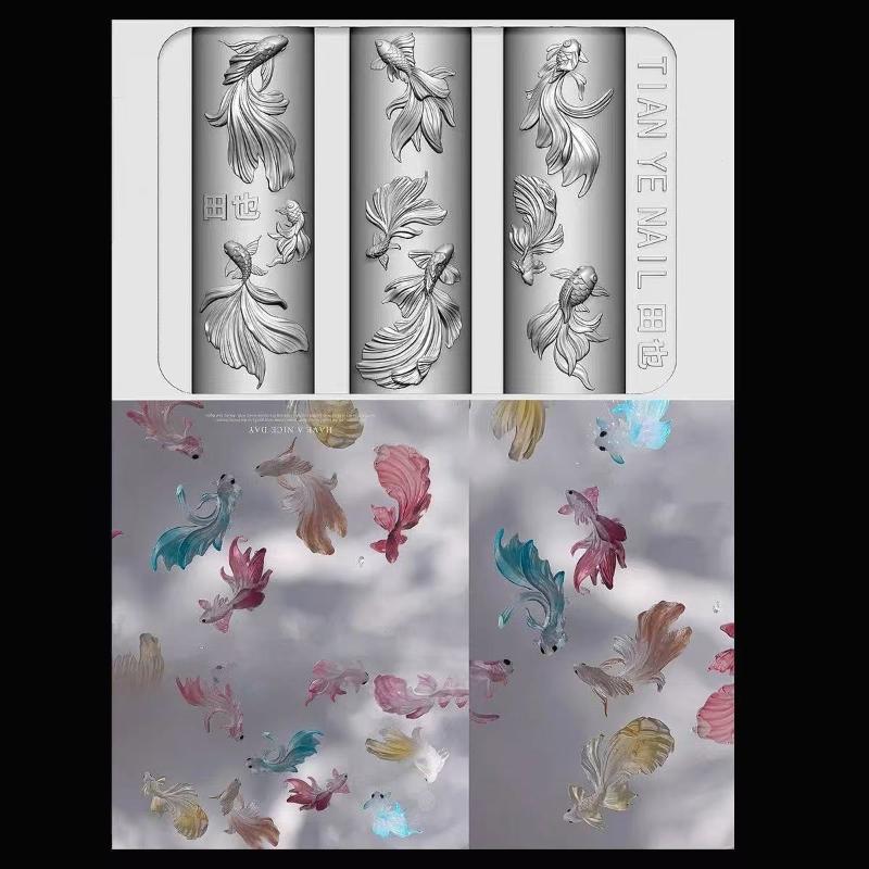 3D-шаблоны для ногтей из мягко – обзор и цена Resin Art Template